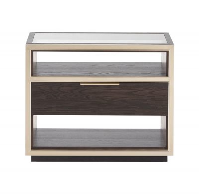 Evoke Bedside Table with Glass Top