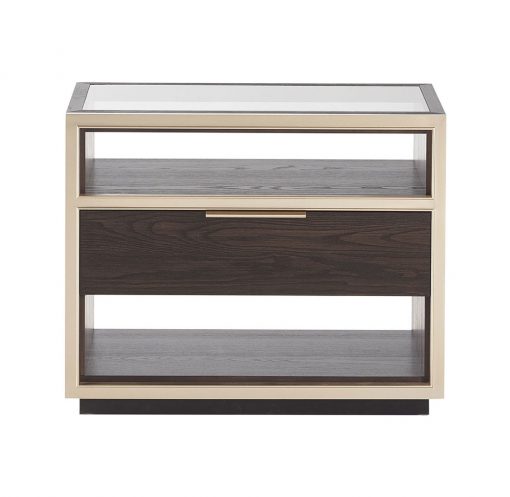 Evoke Bedside Table with Glass Top